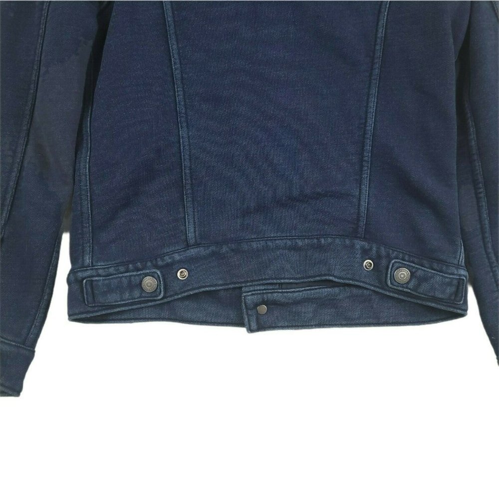 Levi’s Original Trucker Jacket Women’s Small Dark Wash Denim Button Front Stretc - Picture 9 of 10